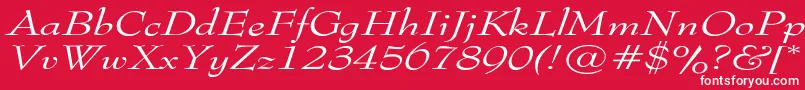 TophatextendedItalic Font – White Fonts on Red Background