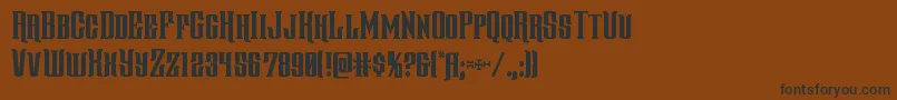 Gentlemancallercond Font – Black Fonts on Brown Background
