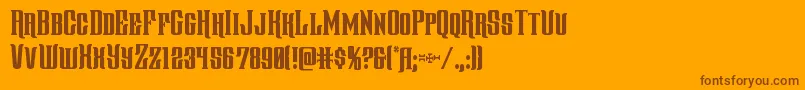 Gentlemancallercond Font – Brown Fonts on Orange Background