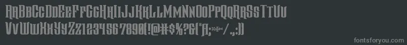 Lisätietoja Gentlemancallercond-fontista Gentlemancallercond-fontti – harmaat kirjasimet mustalla taustalla