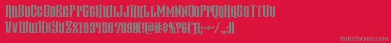 Gentlemancallercond Font – Gray Fonts on Red Background