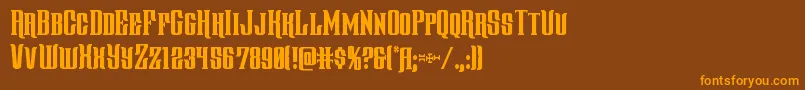 Gentlemancallercond Font – Orange Fonts on Brown Background