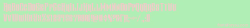Gentlemancallercond Font – Pink Fonts on Green Background