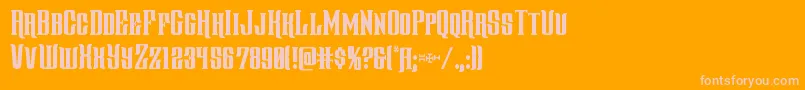 Gentlemancallercond Font – Pink Fonts on Orange Background
