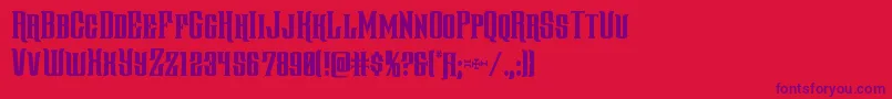 Gentlemancallercond Font – Purple Fonts on Red Background