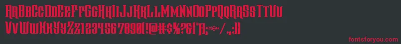 Gentlemancallercond Font – Red Fonts on Black Background