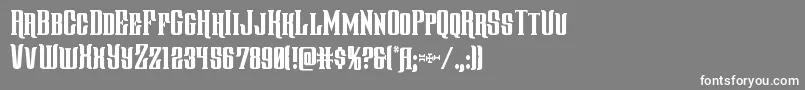 Gentlemancallercond Font – White Fonts on Gray Background