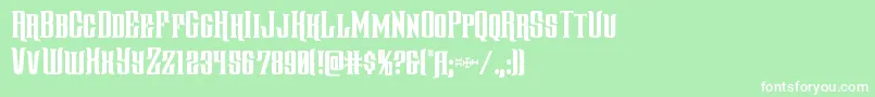 Gentlemancallercond Font – White Fonts on Green Background