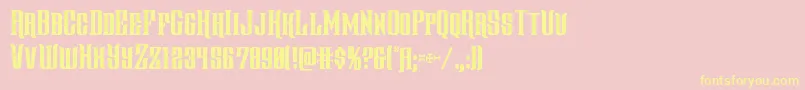 Gentlemancallercond Font – Yellow Fonts on Pink Background
