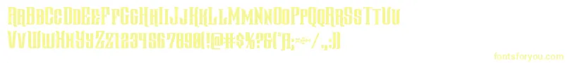Gentlemancallercond Font – Yellow Fonts on White Background