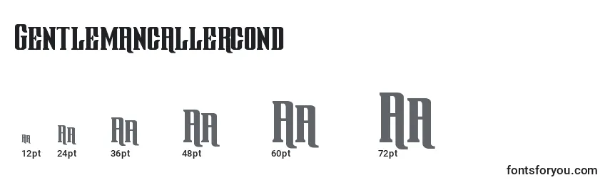 Gentlemancallercond Font Sizes