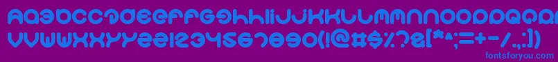 Smiley Font – Blue Fonts on Purple Background