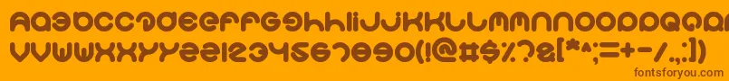 Smiley Font – Brown Fonts on Orange Background