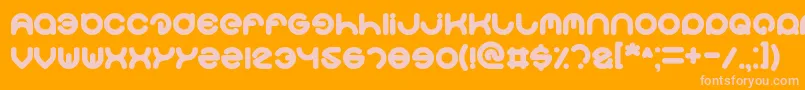 Smiley Font – Pink Fonts on Orange Background