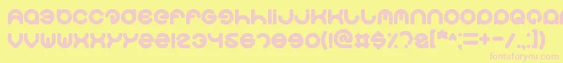 Smiley Font – Pink Fonts on Yellow Background