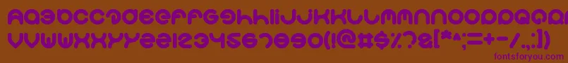 Smiley Font – Purple Fonts on Brown Background