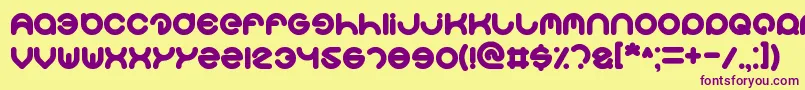 Smiley Font – Purple Fonts on Yellow Background