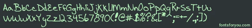 EnigmaScrawlBrk Font – Green Fonts on Black Background