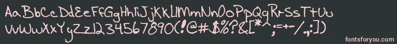 EnigmaScrawlBrk Font – Pink Fonts on Black Background