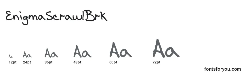 EnigmaScrawlBrk Font Sizes