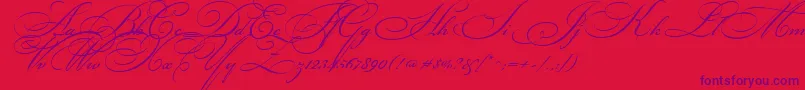BikhamCyrScript Font – Purple Fonts on Red Background