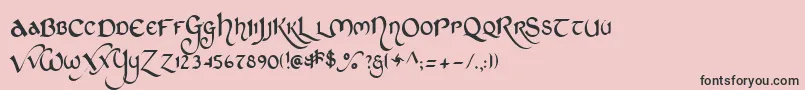 Stcht Font – Black Fonts on Pink Background