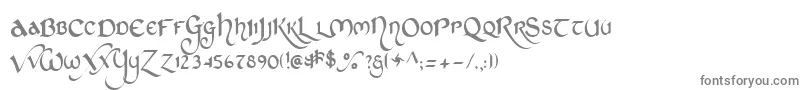 フォントStcht – 白い背景に灰色の文字