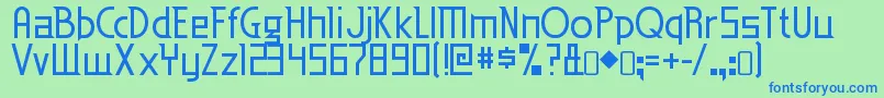 EdenmillsRegular Font – Blue Fonts on Green Background