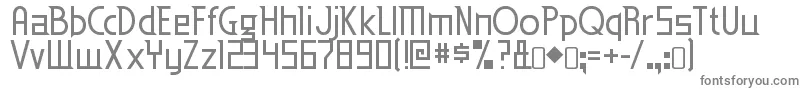 EdenmillsRegular-fontti – harmaat kirjasimet valkoisella taustalla
