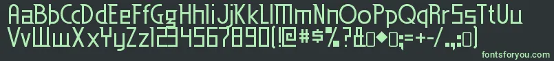 EdenmillsRegular Font – Green Fonts on Black Background