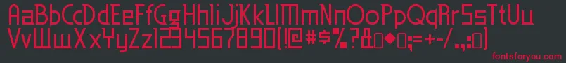 EdenmillsRegular Font – Red Fonts on Black Background