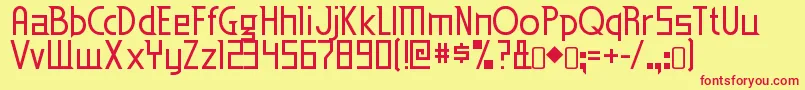 EdenmillsRegular Font – Red Fonts on Yellow Background