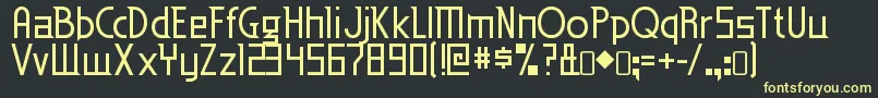 EdenmillsRegular Font – Yellow Fonts on Black Background