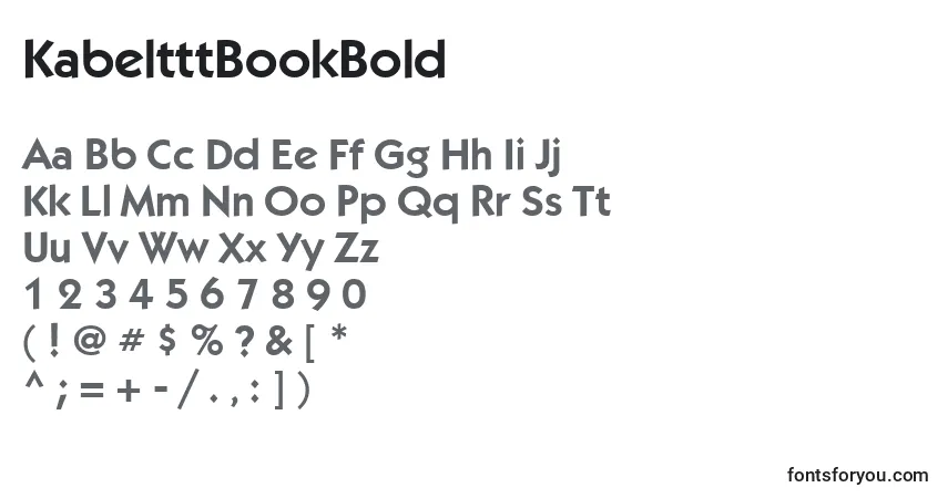 A fonte KabeltttBookBold – alfabeto, números, caracteres especiais