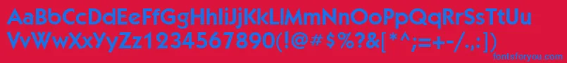 Шрифт KabeltttBookBold – синие шрифты на красном фоне