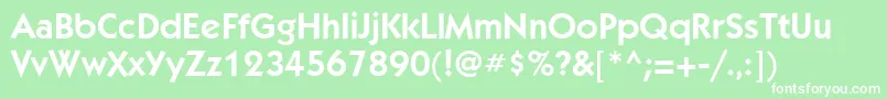 KabeltttBookBold Font – White Fonts on Green Background