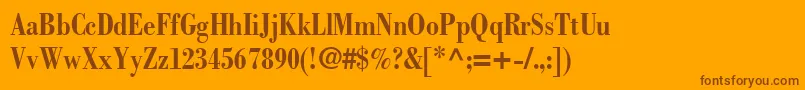 Police BodoniCondensedSsiBoldCondensed – polices brunes sur fond orange