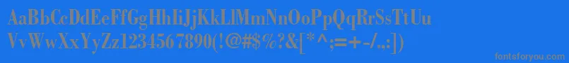 BodoniCondensedSsiBoldCondensed Font – Gray Fonts on Blue Background