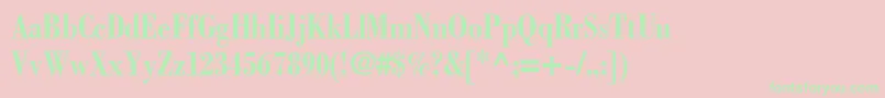 fuente BodoniCondensedSsiBoldCondensed – Fuentes Verdes Sobre Fondo Rosa