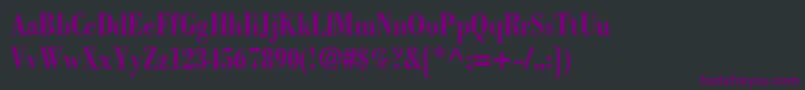 BodoniCondensedSsiBoldCondensed-Schriftart – Violette Schriften auf schwarzem Hintergrund