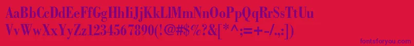 BodoniCondensedSsiBoldCondensed Font – Purple Fonts on Red Background