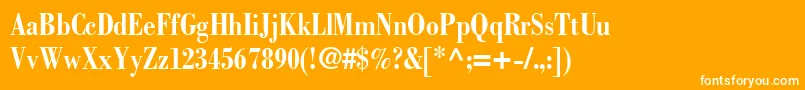 BodoniCondensedSsiBoldCondensed Font – White Fonts on Orange Background
