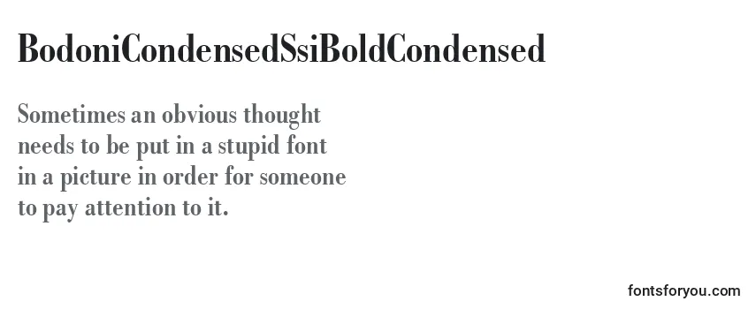 BodoniCondensedSsiBoldCondensed Font