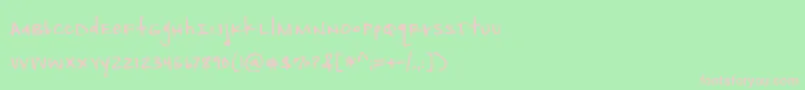 フォントAmbitionInkDemo – 緑の背景にピンクのフォント