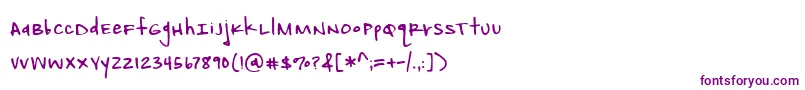 Шрифт AmbitionInkDemo – фиолетовые шрифты