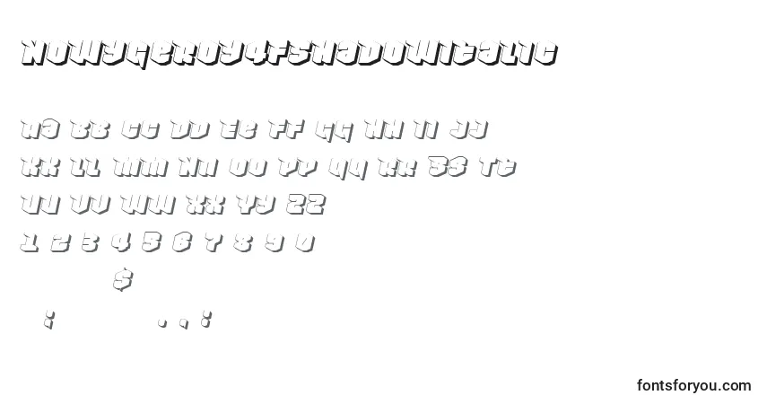 Czcionka NowyGeroy4fShadowItalic (101969) – alfabet, cyfry, specjalne znaki