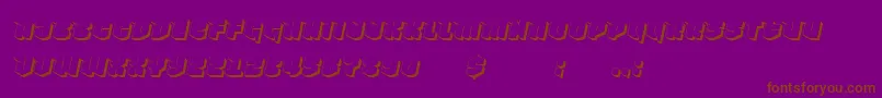 NowyGeroy4fShadowItalic Font – Brown Fonts on Purple Background