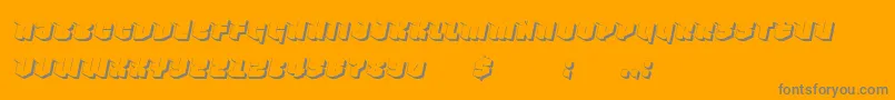 NowyGeroy4fShadowItalic Font – Gray Fonts on Orange Background