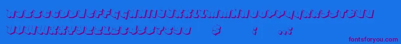 NowyGeroy4fShadowItalic Font – Purple Fonts on Blue Background