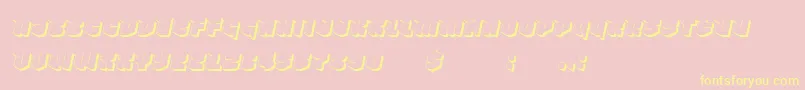 NowyGeroy4fShadowItalic Font – Yellow Fonts on Pink Background